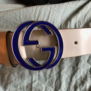 GUCCI - Authentic blue buckle belt